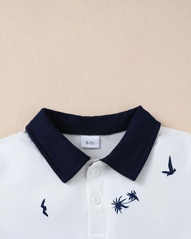 Boys Clothes Short Sleeve Polo Shirts and Shorts 2-Piece Kids Summer Outfits Set Size 6-12 Years in Saudi Arabia