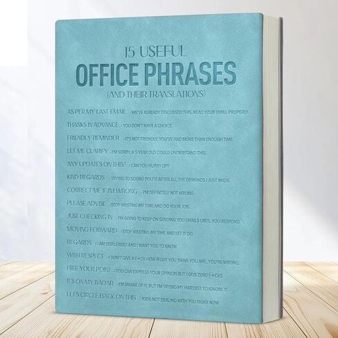 Funny Office Notebook Useful Office Phrases Journal Humorous Sarcastic Gift for Coworker Colleague-Blue in Saudi Arabia