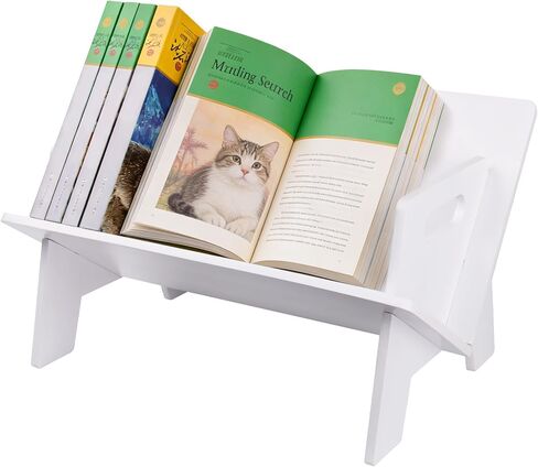 Desktop Small Bookshelf Organizer Wooden Tabletop Mini Bookcase Desk Storage Bookshelves Wood Storage Rack for CDs, Magazine, Books Display in Saudi Arabia
