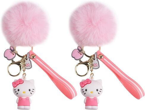 سلاسل مفاتيح لطيفة، هدية سلسلة مفاتيح، ملحقات سلسلة مفاتيح سلسلة مفاتيح كرتونية للمعصم، إكسسوار متين لحقيبة اليد النسائية، كاركي (عبوتان) in Kuwait