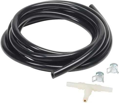 GlowShift Replacement 18ft Black Silicone Mechanical Boost/Vacuum Gauge Hose Kit with T-Fitting & Clamps in Saudi Arabia