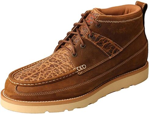 Twisted X Mens 4" Wedge Sole Boot, Distressed Saddle & Cognac, 10 M in Saudi Arabia