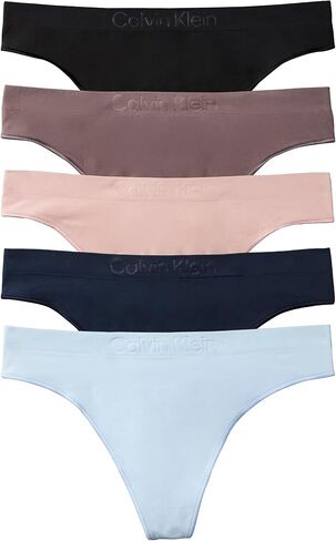 Calvin Klein Women's Bonded Flex Seamless Thong Panties, 5 Pack in Saudi Arabia