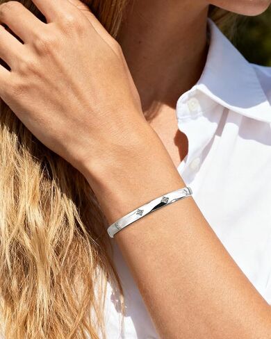 Sparkling North Star Bracelets Dainty Cuff 925 Sterling Silver Bracelet Adjustable Hypoallergenic Elegant Jewelry for Women in Saudi Arabia