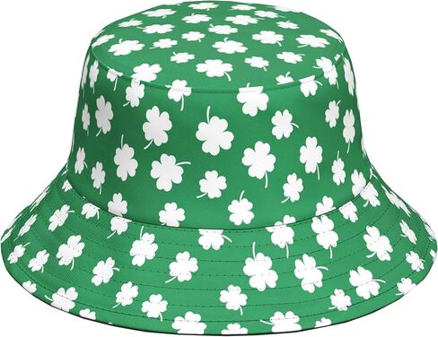 St Patricks Day Bucket Hat for Women Men Irish Lucky Shamrock Fishing Hat Outdoor Sun Hat in Saudi Arabia