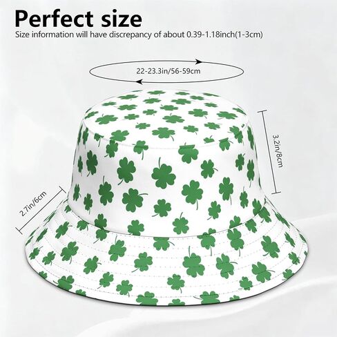 St Patricks Day Bucket Hat for Women Men Irish Lucky Shamrock Fishing Hat Outdoor Sun Hat in Saudi Arabia