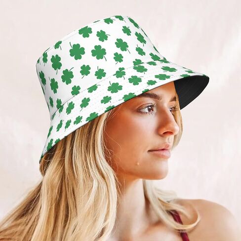 St Patricks Day Bucket Hat for Women Men Irish Lucky Shamrock Fishing Hat Outdoor Sun Hat in Saudi Arabia