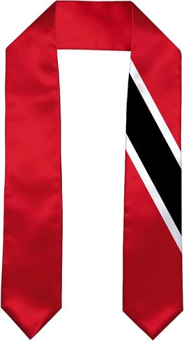 Trinidad Tobago Flag Graduation Sash/Stole/Scarf 180X13CM Double Sided for Study Aboard International Students Graduation Decoration Item Gift in Saudi Arabia