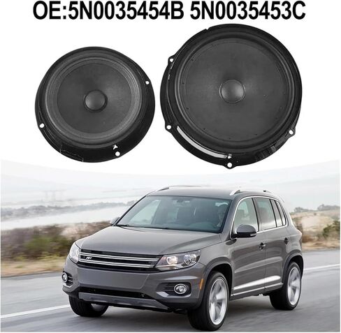 Speaker Compatible with Tiguan 5N0035454B 5N0035453C As Shown in The Picture Compact Size Easy Installation Installation Kit(Front) in Saudi Arabia