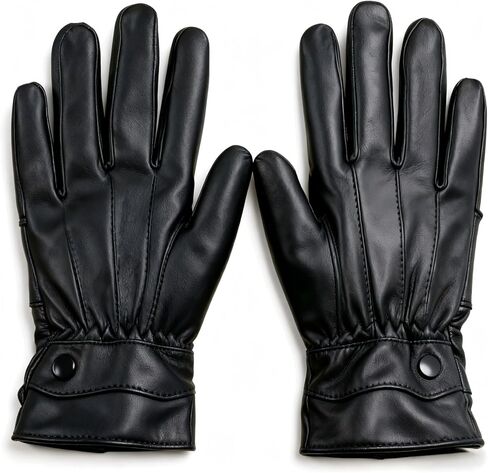 قفازات جلدية للنساء شتاء دافئ مبطن بالصوف شاشة لمس W031US in Kuwait