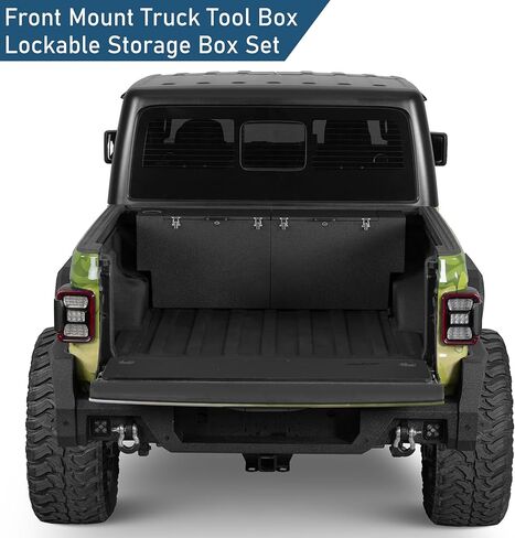مجموعة أدوات سرير شاحنة المصارع مقاس 48 بوصة من Hooke Road متوافقة مع Jeep Gladiator JT 2020 2021 2022 2023 2024 2025 2026، صندوق تخزين فولاذي قابل للقفل in Kuwait