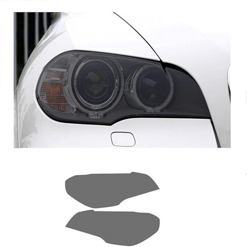 Car Headlight Protective Film For Bmw X5 E70 2007-2013 Car Headlight Film Front Light Transparent Blackened Moulding Vinyl Protection Sticker Car Light Film in Saudi Arabia