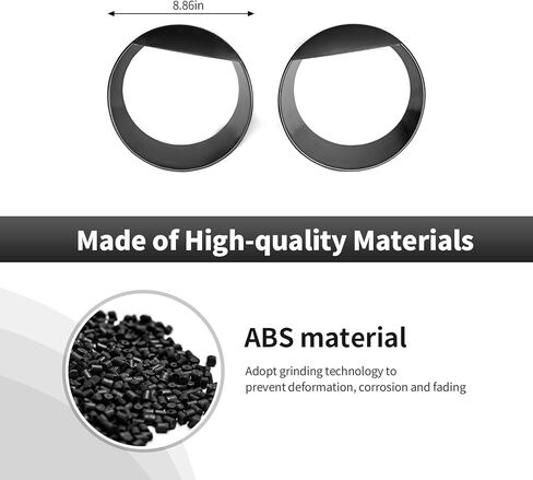 CheroCar Angry Eyes Style Headlight Lamps Cover Front Headlight Trim Cover Frame Bezels Fit for 2018-2025+Jeep Wrangler JL JLU & 2020-2025+Gladiator JT Headlight Trim Cover Accessories in Saudi Arabia