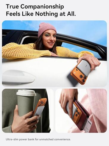 THREEKEY 0.3 بوصة فائق النحافة لشاحن MagSafe المحمول، بنك طاقة مغناطيسي نحيف بطاقة 5000 مللي أمبير في الساعة، حزمة بطارية شحن سريع لاسلكية 15 وات لهاتف iPhone 17 Air 16 15 14 13 12 Pro Max Plus (رمادي ثلجي) in Kuwait