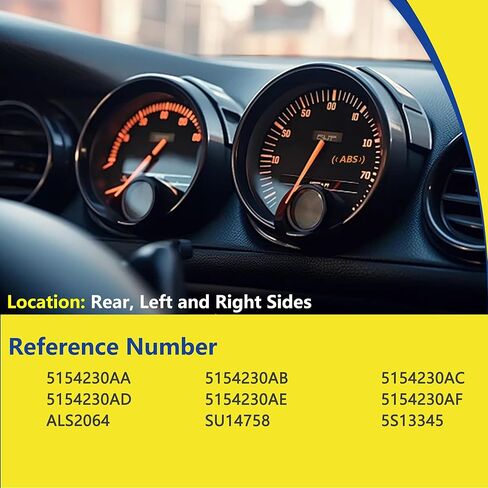 ABS Wheel Speed Sensor Rear Driver and Passenger Side Fit for Jeep Grand Cherokee 2011 2012 2013 2014 2015 2016 2017 2018 2019 2020 2021 2022, Dodge Durango 2011-2022 in Kuwait