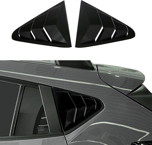 for Subaru Crosstrek 2024 Rear Side Window Louvers Air Vent Scoop Shades Trim, Glossy Black in Kuwait