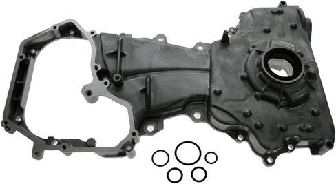 TRQ Front Timing Cover w/Engine Oil Pump Compatible with 02-06 Nissan Sentra Altima SE-R 2.5L in Saudi Arabia