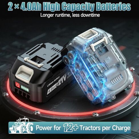 مجموعة مسدس الشحوم الكهربائية، مسدس الشحوم اللاسلكي مع بطاريتين 4.0 أمبير في الساعة، وصلة دوارة 90 درجة 12000 رطل لكل بوصة مربعة 5.7 أونصة/الدقيقة مسدس شحوم يعمل بالبطارية للشاحنات وورش العمل وصيانة الآلات الثقيلة in Kuwait