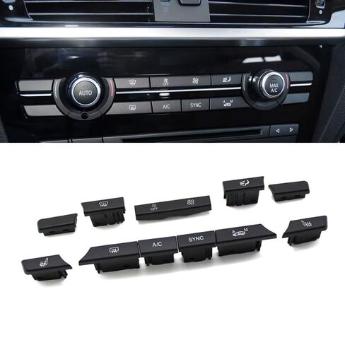 Compatible with BMW X3 F25/X4 F26, 11PCS/Set Dash Air Conditioning A/C Volume Heater Climate Fan Control Button Key Replacement 2013 2014 2015 2016 2017 2018 in Saudi Arabia