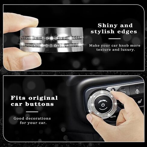TOMALL Bling AC Air Conditioning Knob Button Cover Compatible with Jeep Wrangler JL JLU & Gladiator JT 2018-2024 Centre Console Air Conditioner Switch Trim Climate Knob Cover Cap Bling Car Accessories in Saudi Arabia