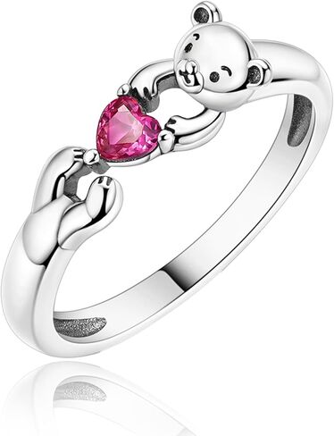 خواتم PARCOM Dachshund المفتوحة للنساء من الفضة الإسترلينية S925، هدية مثالية لعيد الحب in Kuwait