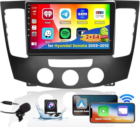 Android 15 Car Radio for Hyundai Sonata 2009-2010 (Manual A/C), 9 inch Capacitive HD Touch Screen for Sonata Head Unit with Carplay Android Auto 5G WiFi GPS Bluetooth 5.0 1280 * 720 4+64G in Saudi Arabia