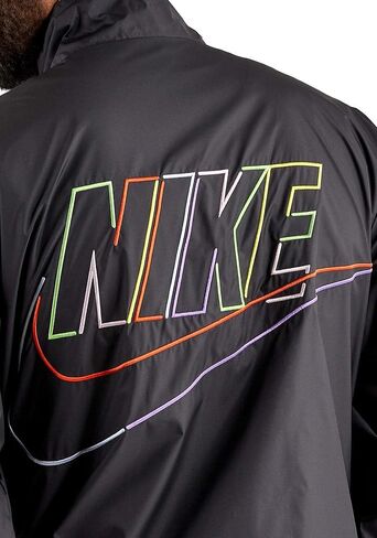 سترة Nike Club+ للرجال بسحاب كامل منسوجة (الولايات المتحدة، ألفا، كبير، عادي، عادي، أسود/أبيض) in Saudi Arabia