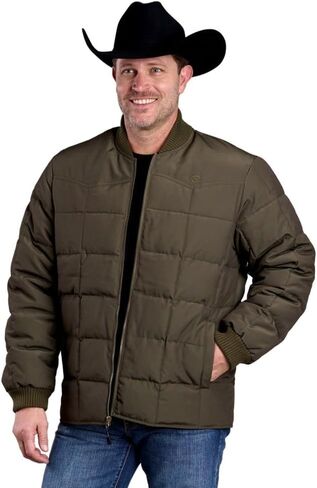 ROPER Western Jacket Mens Quilted Canvas Olive 03-097-0616-6222 GR in Saudi Arabia