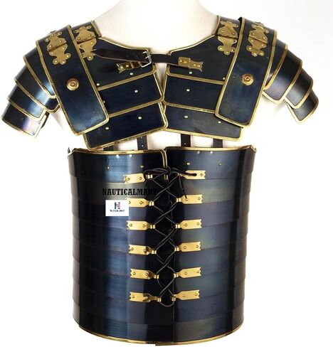 NauticalMart Lorica Segmentata of the Praetorian Guard Rome Soldier Military Lorica Roman Centurion Legionary يمكن ارتداؤها زي القرون الوسطى LARP Body Armor Jacket Halloween in Saudi Arabia