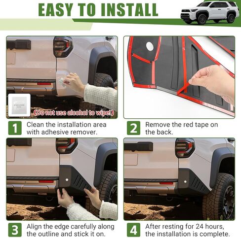 حامي المصد الخلفي لـ 2025 2026 Toyota 4Runner (استبعاد SR5) غطاء زاوية واقي المصد الخلفي مادة TPE ناعمة لملحقات السيارة الخارجية 2025+ 4 عداء in Kuwait