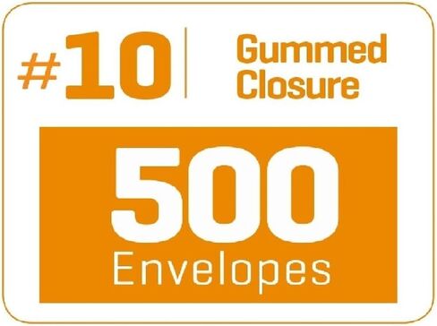 مظاريف بريدية للأعمال الأمنية ذات النافذة المزدوجة 500#10 - للفواتير والبيانات والمستندات القانونية - إغلاق GUMMED، ملون للأمان - مقاس 4-1/8 × 9-1/2 - أبيض - 24 رطل - عدد 500 (30101) in Kuwait