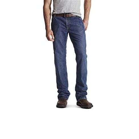 Ariat 10017262 33X32 FR M4 Low Rise Workhorse Boot Cut Jean, Blue, 33" x 32" in Kuwait