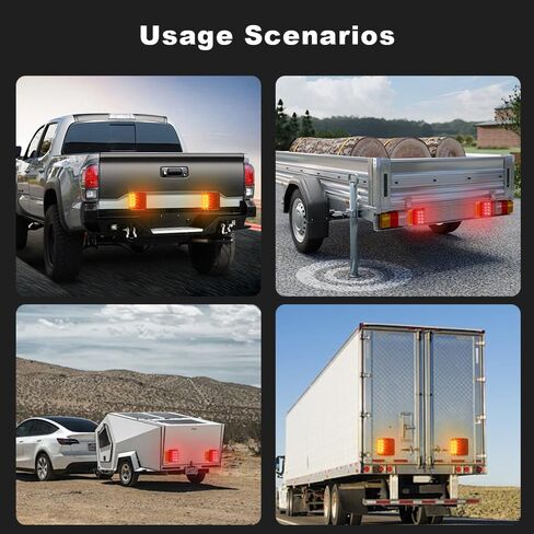 Teguangmei Magnetic Trailer Lights LED Kit, 12-24V 24.6ft Cable Magnetic Tail Light LED Towing Lights Kit for Trailer Truck Boat RV Pickup Towing Camper Caravan in Saudi Arabia