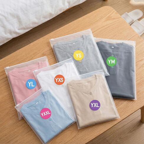 480 PCS Youth Clothing Size Stickers Round, 0.6" Circle Adhesive Clothing Size Labels, Colorful Coding T-Shirt Apparel Sizes Organizer Sticker for Retail Shop Shoe, 6 Sizes (YXS YS YM YL YXL YXXL) in Saudi Arabia