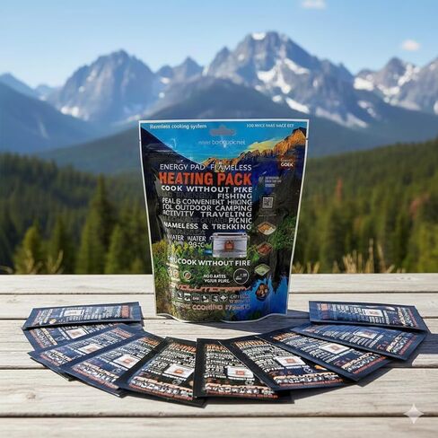 Flameless Heating Packs (10 Pack) – Water Activated Food Warmer, Portable Food Warmer for Camping, Hiking, Travel & Emergency – Model BP-001 (20g), Model BP-003 (80g) in Kuwait