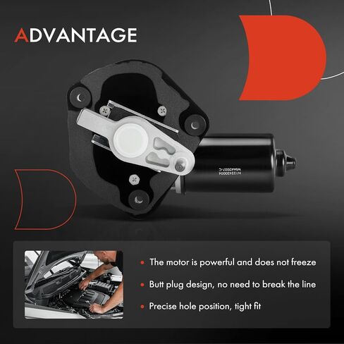 A-Premium Front Windshield Wiper Motor Compatible with Lincoln Town Car 1987 1988 1989, 7-Pin, with 1 Plug Motor in Kuwait