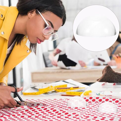 أوزان ورق على شكل قبة مقاس 1.49 بوصة من الزجاج الشفاف لنصف الكرة الأرضية لخياطة اللحف والخط وخياطة النسيج ونمط صنع ملحقات المكتب in Kuwait