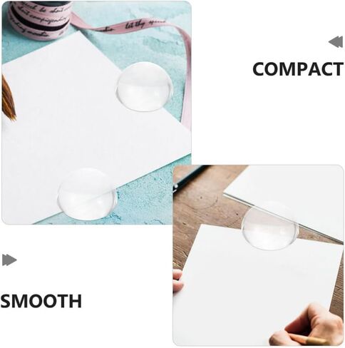 أوزان ورق على شكل قبة مقاس 1.49 بوصة من الزجاج الشفاف لنصف الكرة الأرضية لخياطة اللحف والخط وخياطة النسيج ونمط صنع ملحقات المكتب in Kuwait