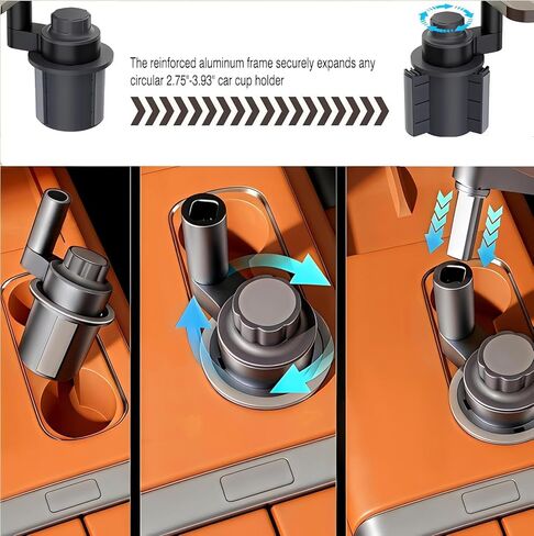 Car Desk for Laptop,360° Rotating Cup Holder Table，Wood Car Tray, Car Table & Car Food Tray，Steering Wheel Tray， Car Accessories for Women & Men. Compatible with Tesla Model Y/3/S, Ford F150& Most in Kuwait