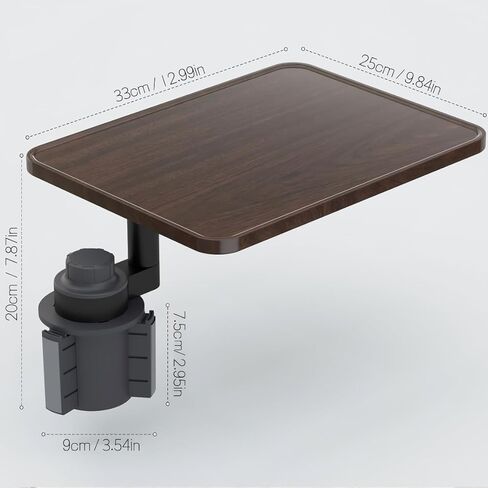 Car Desk for Laptop,360° Rotating Cup Holder Table，Wood Car Tray, Car Table & Car Food Tray，Steering Wheel Tray， Car Accessories for Women & Men. Compatible with Tesla Model Y/3/S, Ford F150& Most in Kuwait