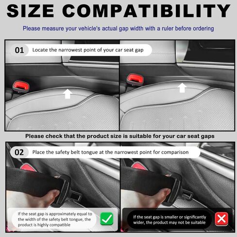 2PCS Car Seat Gap Fillers with Dual Storage Slots,2026 New Car Gap Seat Filler to Stop Items Falling,Universal in Between Cars Seats Catcher as Cars Interior Accessories in Kuwait