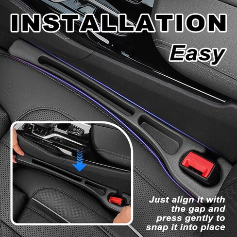 2PCS Car Seat Gap Fillers with Dual Storage Slots,2026 New Car Gap Seat Filler to Stop Items Falling,Universal in Between Cars Seats Catcher as Cars Interior Accessories in Kuwait