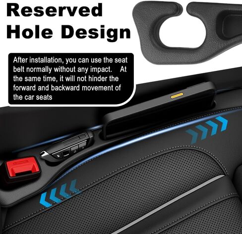 2PCS Car Seat Gap Fillers with Dual Storage Slots,2026 New Car Gap Seat Filler to Stop Items Falling,Universal in Between Cars Seats Catcher as Cars Interior Accessories in Kuwait