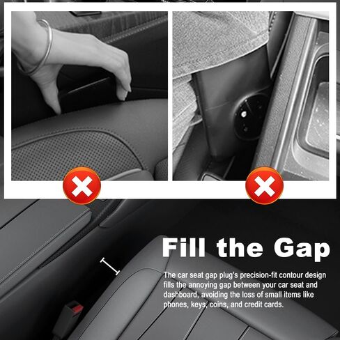 2PCS Car Seat Gap Fillers with Dual Storage Slots,2026 New Car Gap Seat Filler to Stop Items Falling,Universal in Between Cars Seats Catcher as Cars Interior Accessories in Kuwait