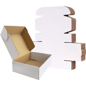 12x9x4 inches Shipping Boxes 20 Pack,TUKYLIL White Corrugated Cardboard Box,Mailer carton for Packaging Small Business,Gifts,Craft,Jewelry,daily supplies