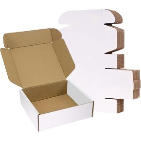 12x9x4 inches Shipping Boxes 20 Pack,TUKYLIL White Corrugated Cardboard Box,Mailer carton for Packaging Small Business,Gifts,Craft,Jewelry,daily supplies