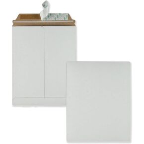 Quality Park Extra-Rigid Fiberboard Photo/Document Mailers, 9 x 11.5 Inches, Box of 25 (64014),White