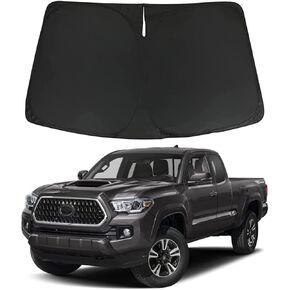 مظلة الزجاج الأمامي D-Lumina متوافقة مع 2016 2017 2018 2019 2020 2021 2022 2023 2024 Toyota Tacoma - واقي درع الشمس للنافذة الأمامية القابلة للطي