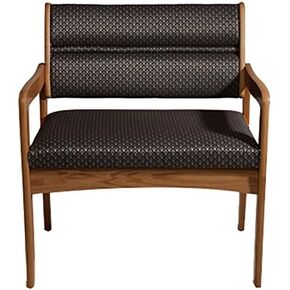 Wooden Mallet DWBA3-1 Valley Bariatric Guest Chair, Light Oak/Cream