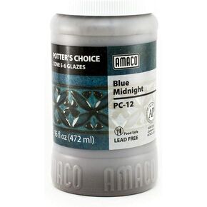 AMACO Potters Choice Glaze, Blue Midnight PC-12, 1 Pint
